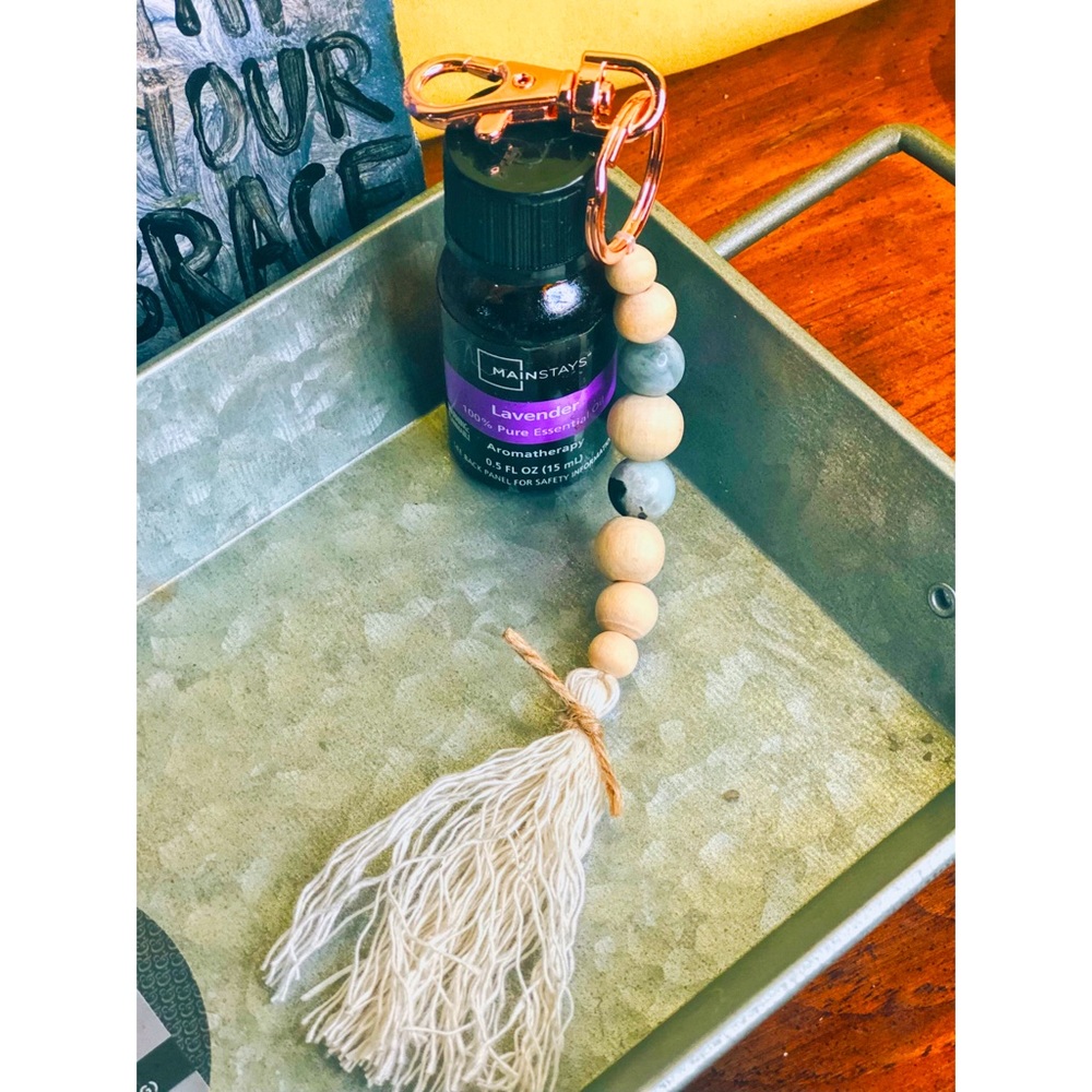 Handmade 💎 Rose Gold boho keychain 📿